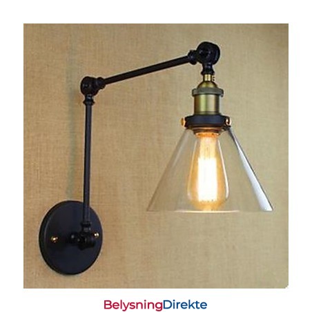 Dum Svart Restaurering Av Gamle Skikker Landlig Restaurant Kafé Dekorasjon Glass Vegglampe