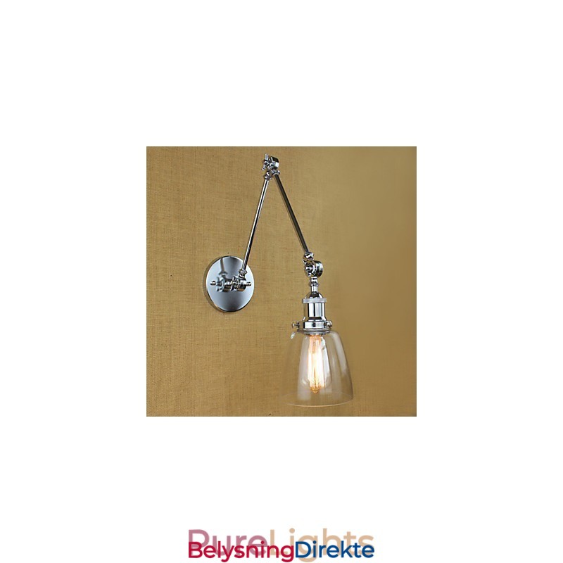 Krom Glass Dobbel Arm Justerbar Sølvfarget Bar Ktv Nattbordsgang Restaurant Hotellrom Vegg