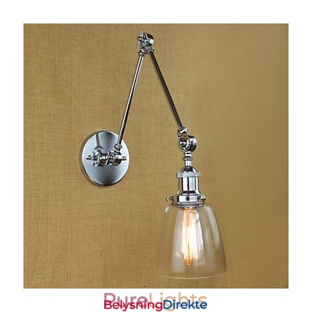 Krom Glass Dobbel Arm Justerbar Sølvfarget Bar Ktv Nattbordsgang Restaurant Hotellrom Vegg