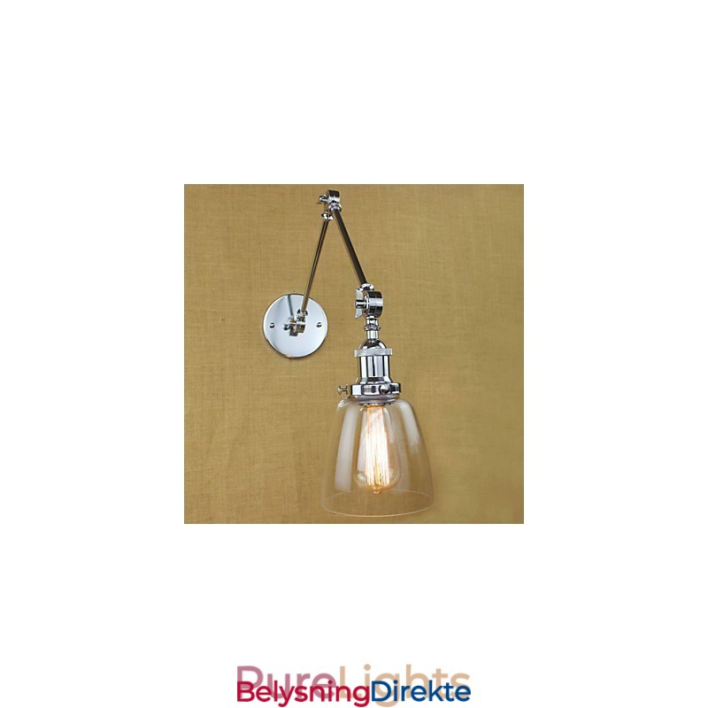 Krom Glass Dobbel Arm Justerbar Sølvfarget Bar Ktv Nattbordsgang Restaurant Hotellrom Vegg