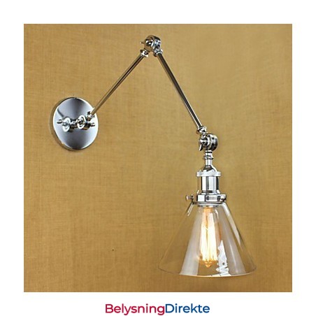 Krom Glass Dobbel Arm Justerbar Sølvfarget Bar Ktv Nattbordsgang Restaurant Hotellrom Vegg