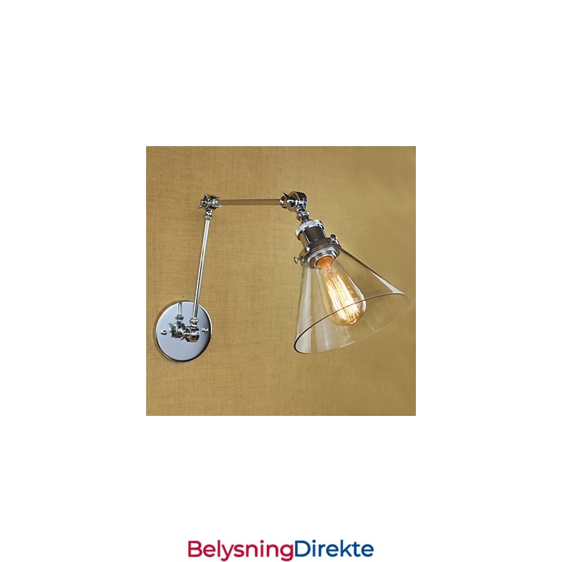 Krom Glass Dobbel Arm Justerbar Sølvfarget Bar Ktv Nattbordsgang Restaurant Hotellrom Vegg