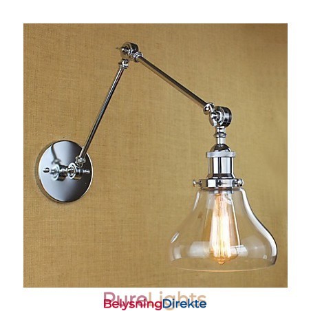 Krom Glass Dobbel Arm Justerbar Sølvfarget Bar Ktv Nattbordsgang Restaurant Hotellrom Vegg