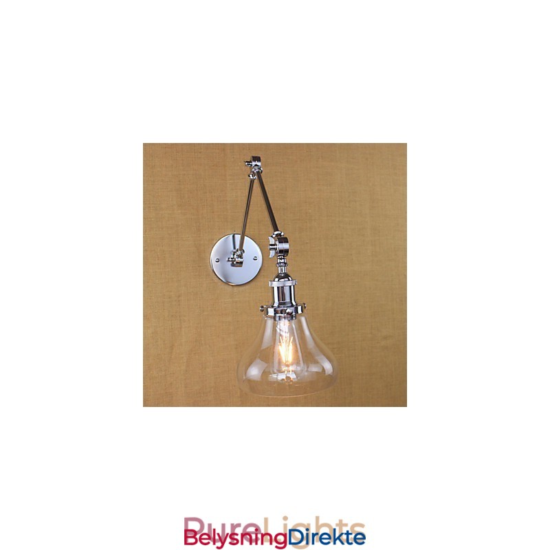 Krom Glass Dobbel Arm Justerbar Sølvfarget Bar Ktv Nattbordsgang Restaurant Hotellrom Vegg