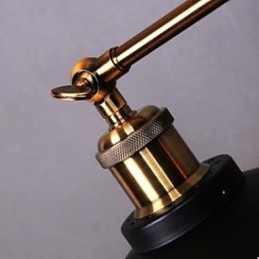 Landlig Industriell Retro Vegglampe Dobbel Vegglampe Svart Paraply