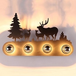 4 Lys I Amerikansk Landsby, Pastoral Loftsstil, Jernvegglampe I Retrostil Til Soveromsgang