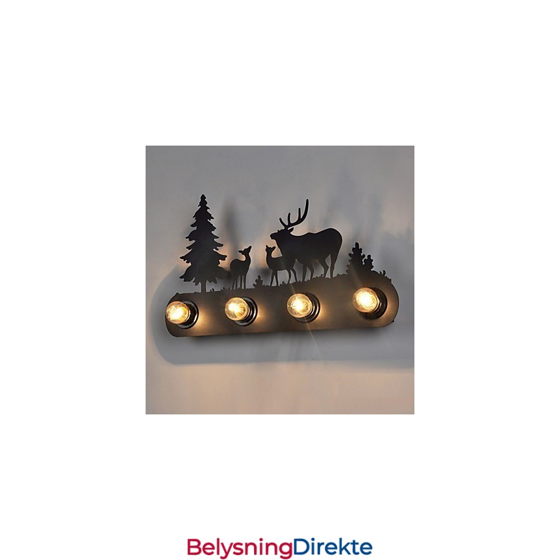 4 Lys I Amerikansk Landsby, Pastoral Loftsstil, Jernvegglampe I Retrostil Til Soveromsgang