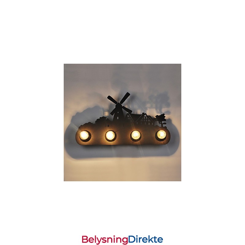 4 Lys I Amerikansk Landsby, Pastoral Loftsstil, Jernvegglampe I Retrostil Til Soveromsgang