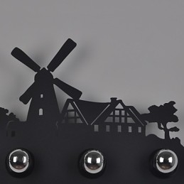 4 Lys I Amerikansk Landsby, Pastoral Loftsstil, Jernvegglampe I Retrostil Til Soveromsgang