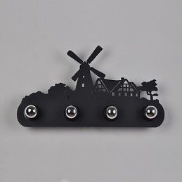 4 Lys I Amerikansk Landsby, Pastoral Loftsstil, Jernvegglampe I Retrostil Til Soveromsgang