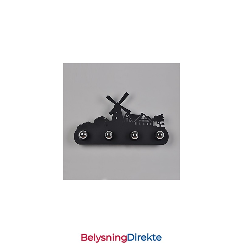 4 Lys I Amerikansk Landsby, Pastoral Loftsstil, Jernvegglampe I Retrostil Til Soveromsgang