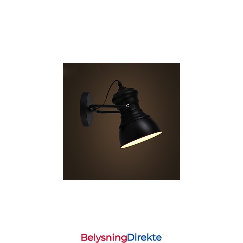 Art Deco Vegglampe Industriell Jernskilt Loft Vegglampe