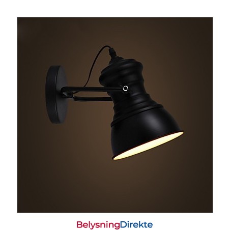 Art Deco Vegglampe Industriell Jernskilt Loft Vegglampe