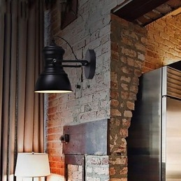 Art Deco Vegglampe Industriell Jernskilt Loft Vegglampe