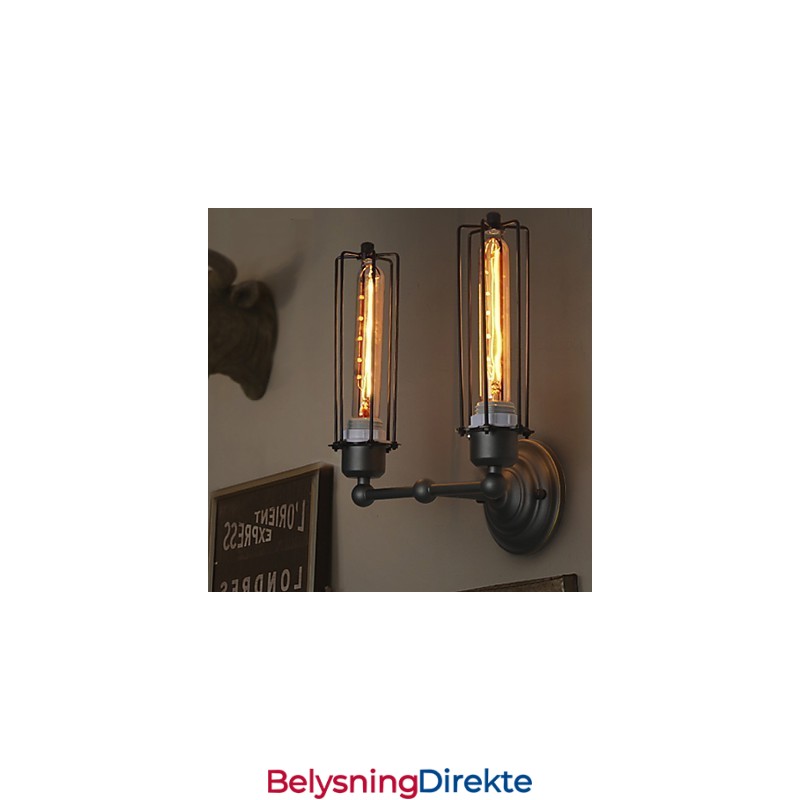 Loft Amerikansk Landlig Retro Jern Vegglampe Kunstindustri Lys