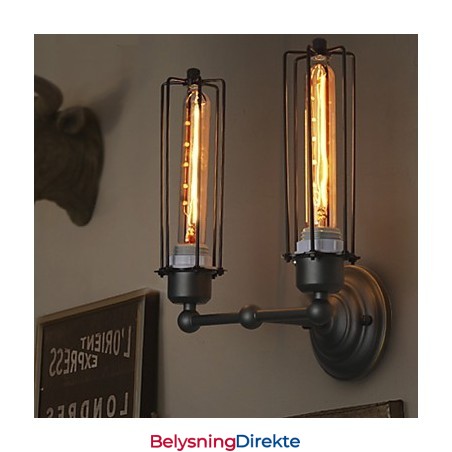 Loft Amerikansk Landlig Retro Jern Vegglampe Kunstindustri Lys