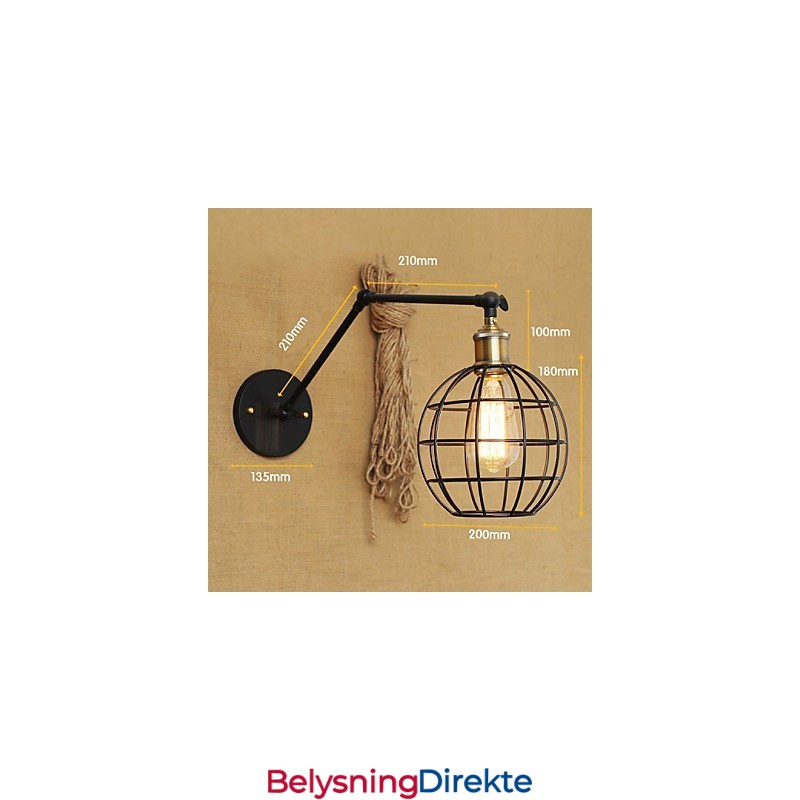 Vegglampetter Svinglamper Lesevegglamper Ministil Rustikk Lodge Metall