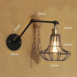 Vegglampetter Svinglamper Lesevegglamper Ministil Rustikk Lodge Metall