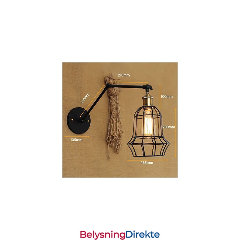 Vegglampetter Svinglamper Lesevegglamper Ministil Rustikk Lodge Metall