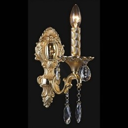 Luksuriøs Krystallvegglampe I Stearinlys Med Fremhevet Pære