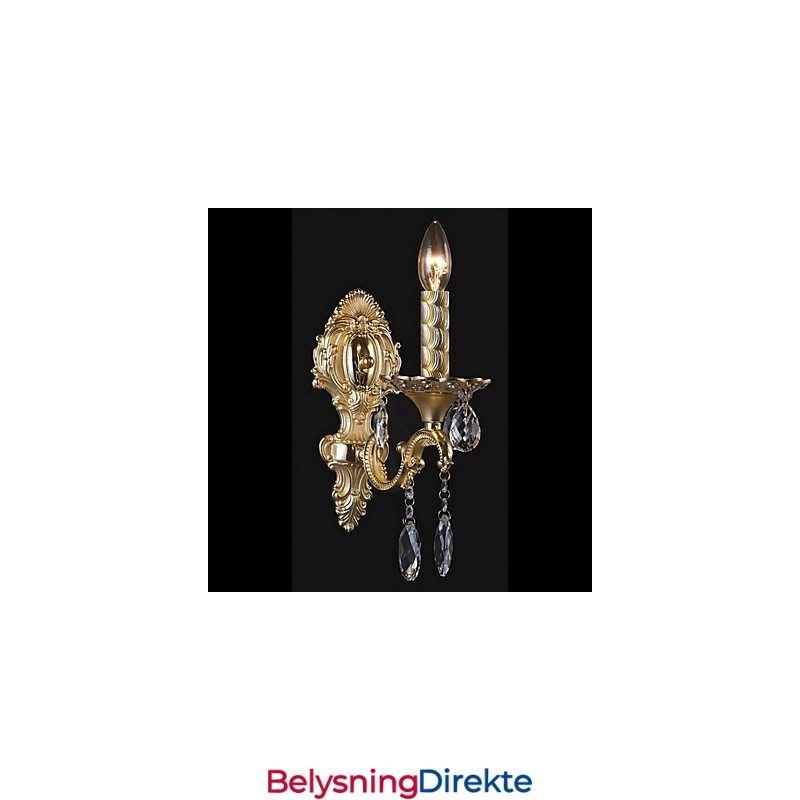 Luksuriøs Krystallvegglampe I Stearinlys Med Fremhevet Pære