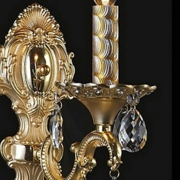 Luksuriøs Krystallvegglampe I Stearinlys Med Fremhevet Pære