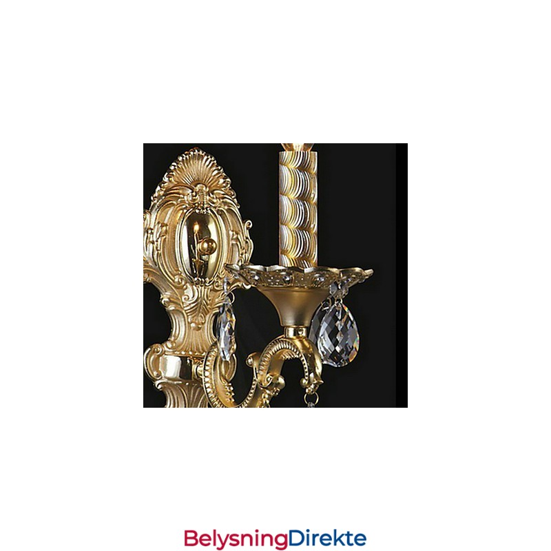 Luksuriøs Krystallvegglampe I Stearinlys Med Fremhevet Pære