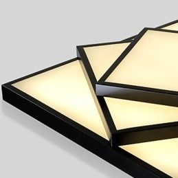 Firkantet, Innfelt Moderne, Samtidskunstnerisk Taklampe