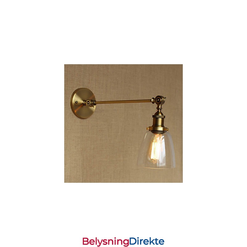 Jern, Glass, Bronse, Messing, Arm, Stil, Retro, Kreativ, Amerikansk, Landlig, Hall, Soverom, Vegglampe