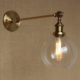 Jern, Glass, Bronse, Messing, Arm, Stil, Retro, Kreativ, Amerikansk, Landlig, Hall, Soverom, Vegglampe