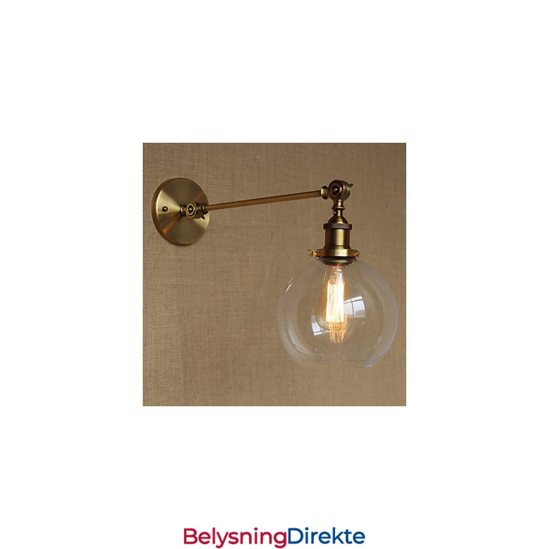 Jern, Glass, Bronse, Messing, Arm, Stil, Retro, Kreativ, Amerikansk, Landlig, Hall, Soverom, Vegglampe