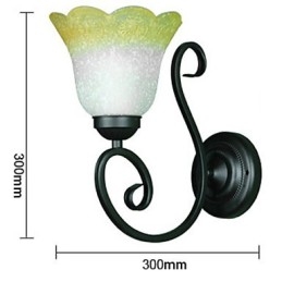 Vintage Vegglampe I Jern, Glass, Svingarm, Vegglampe, Innendørs, Soverom, Vegglampe, 110 220V, Til Stue