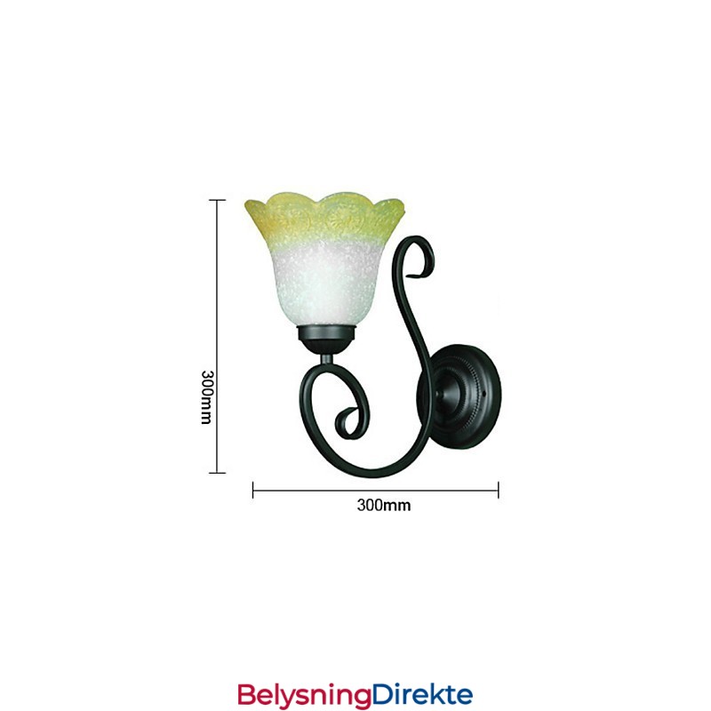 Vintage Vegglampe I Jern, Glass, Svingarm, Vegglampe, Innendørs, Soverom, Vegglampe, 110 220V, Til Stue