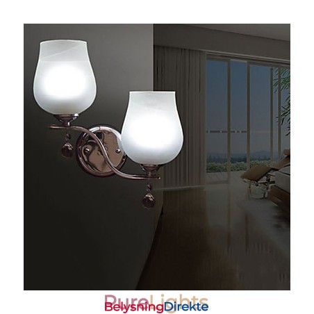 Krystall Vegglampe Moderne Samtids Metall