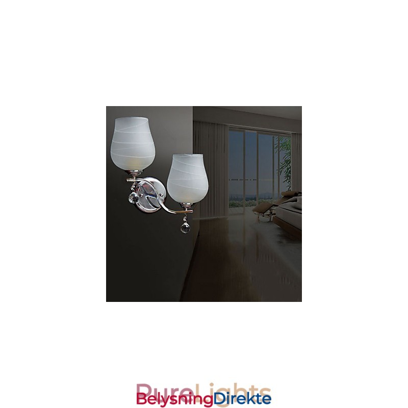 Krystall Vegglampe Moderne Samtids Metall