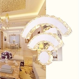 Vegglampetter I Krystall I Ministil, Moderne Og Samtidsstil, Krystall