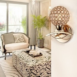 Vegglampe Leselamper Krystall Ministil Moderne Samtids Metall