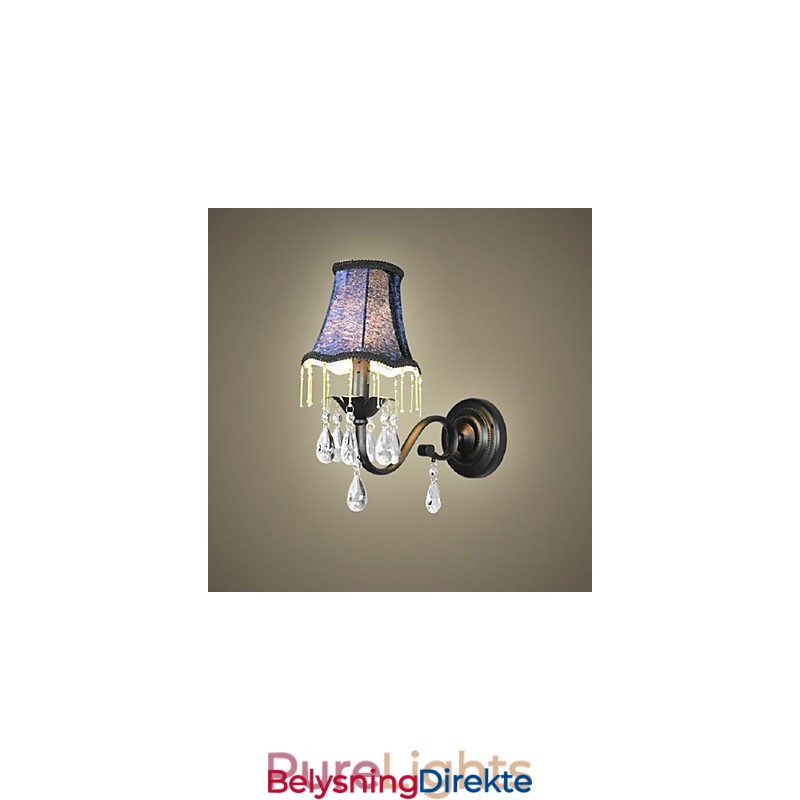 Krystallvegglampe Med Stoffskjerm Bestselgende I Europa Og Usa