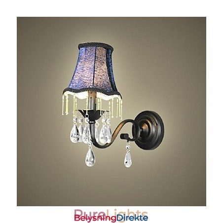 Krystallvegglampe Med Stoffskjerm Bestselgende I Europa Og Usa