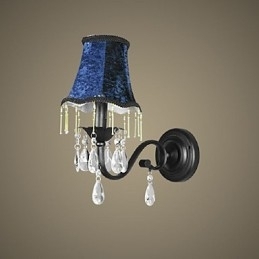 Krystallvegglampe Med Stoffskjerm Bestselgende I Europa Og Usa