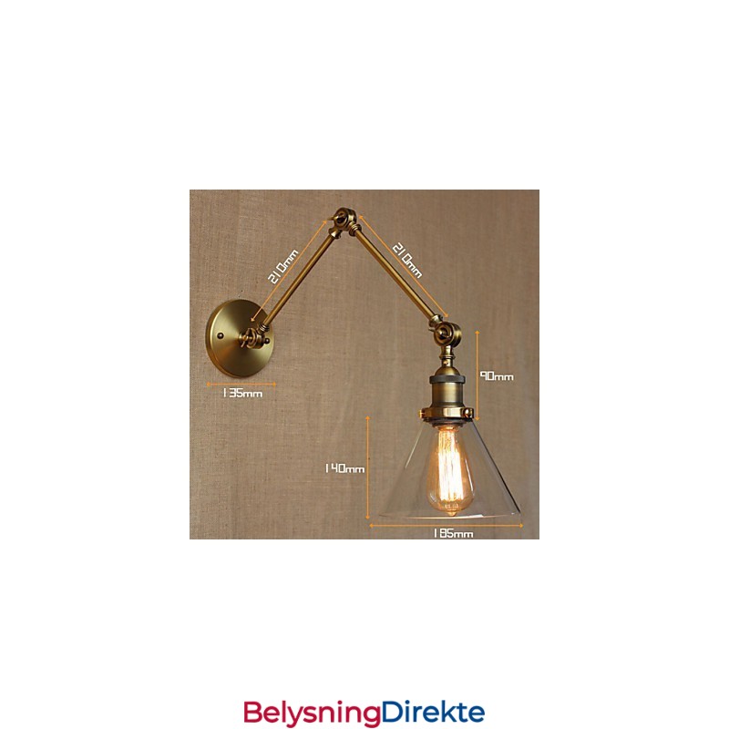 Retro Vintage Store Eksklusivt Designet Moderne Bronse Kirke Lobby Dekorert Soverom Vegglampe