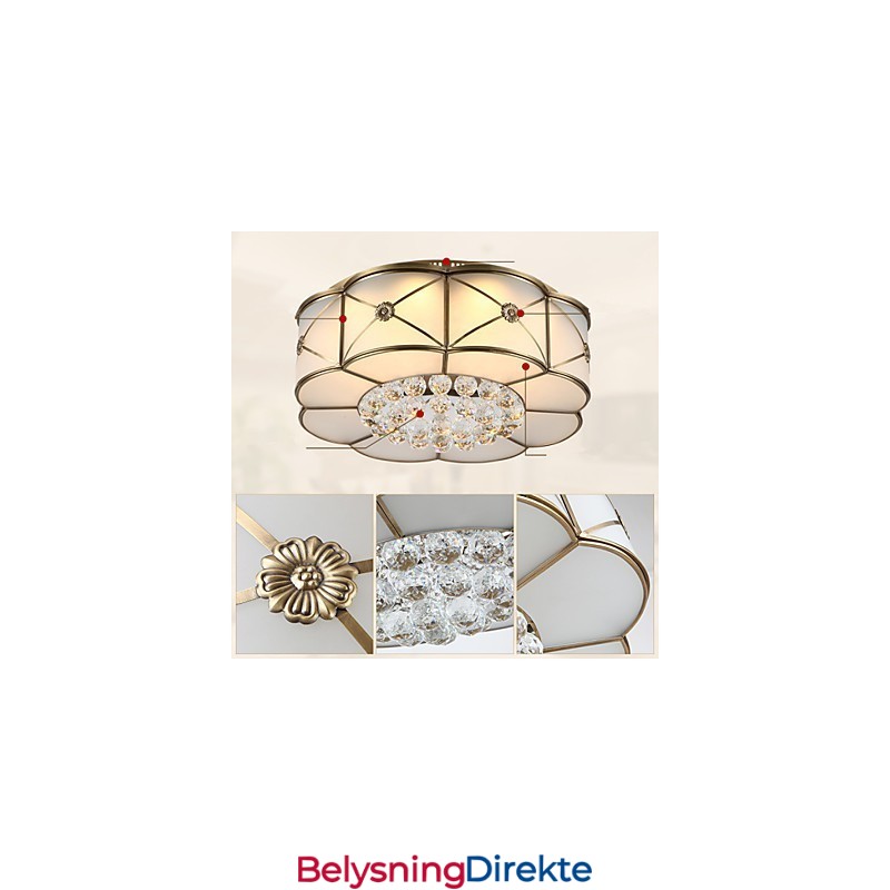 Tradisjonell Klassisk Rustikk Hytte Messing Metall Innfelt