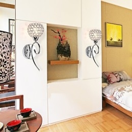 Vegglampe Leselamper Krystall Ministil Moderne Samtids Metall