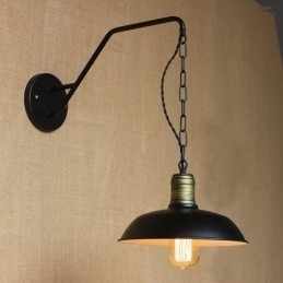 Enkel Og Kreativ Personlighet Vegglampe Industrikjede Amerikansk Retro Jern Midtgang Soverom Nattbordslampe