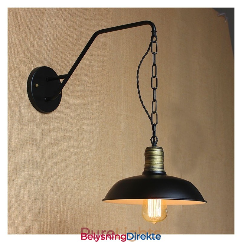 Enkel Og Kreativ Personlighet Vegglampe Industrikjede Amerikansk Retro Jern Midtgang Soverom Nattbordslampe