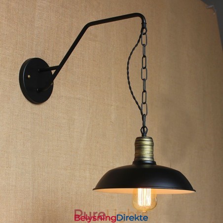 Enkel Og Kreativ Personlighet Vegglampe Industrikjede Amerikansk Retro Jern Midtgang Soverom Nattbordslampe