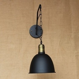 Enkel Og Kreativ Personlighet Vegglampe Industrikjede Amerikansk Retro Jern Midtgang Soverom Nattbordslampe