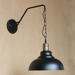 Enkel Og Kreativ Personlighet Vegglampe Industri Kjede Amerikansk Retro Jern Gang Soverom Nattbordslampe