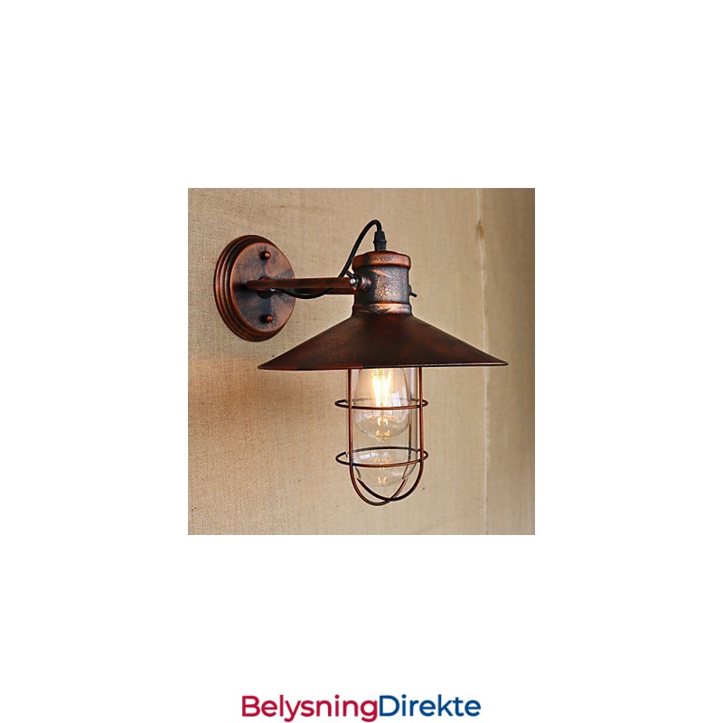 Loft Industriell Lager Kreativ Stue Balkong Vind Jernholdig Nostalgisk Retro Pastoral Trapp Vegglampe