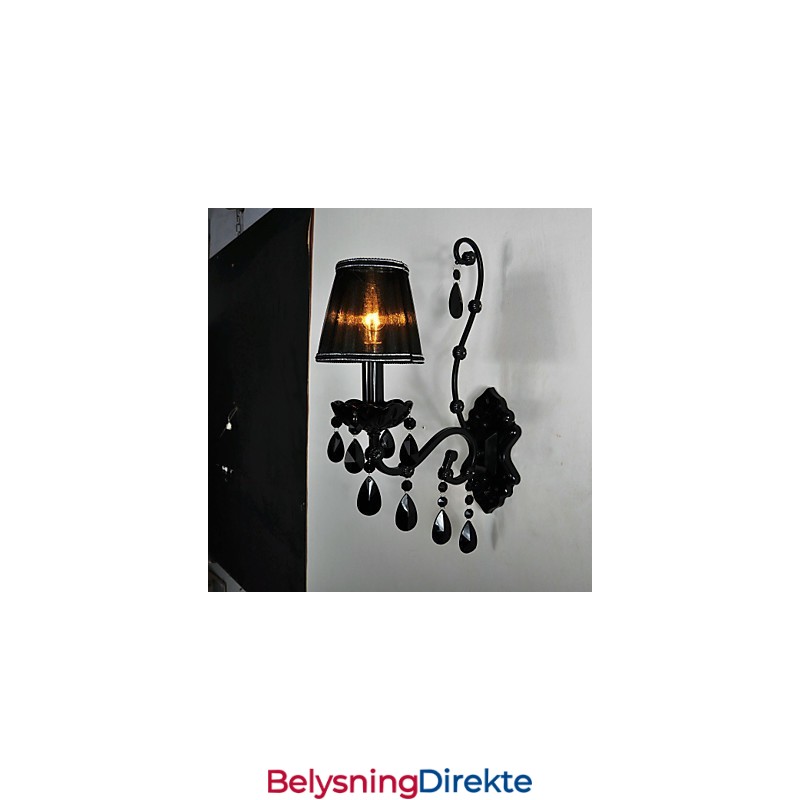 Vegglampetter Krystall Tradisjonell Klassisk Metall Svart